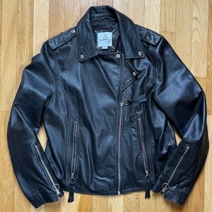 Sam Edelman Black Vegan Leather Moto Jacket